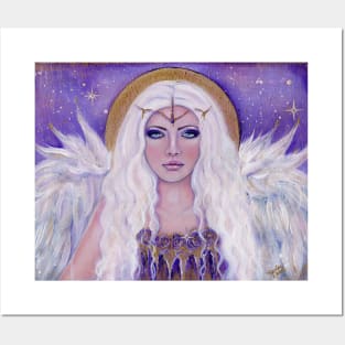 Purple angel art by Renee Lavoie Posters and Art